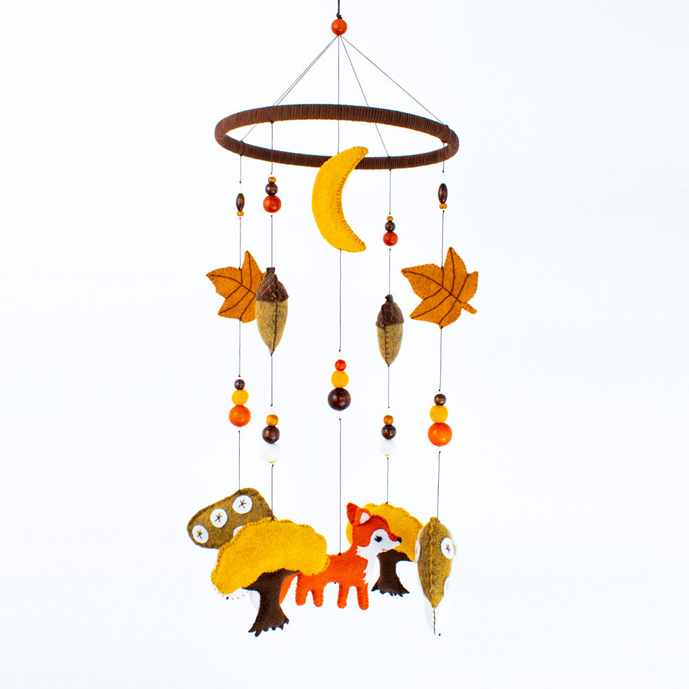 mobile pour bébé avec un renard